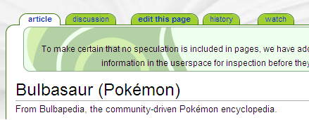 Bulbapedia:A Guide To Bulbapedia - Bulbapedia, The Community-driven ...