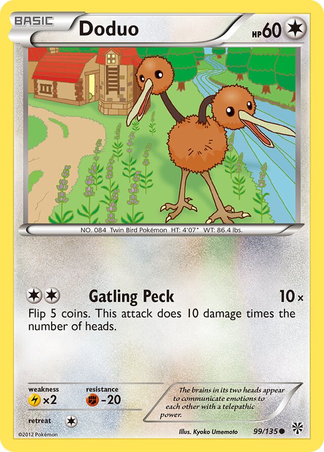 Doduo Plasma Storm 99 Bulbapedia The Community Driven Pokemon Encyclopedia