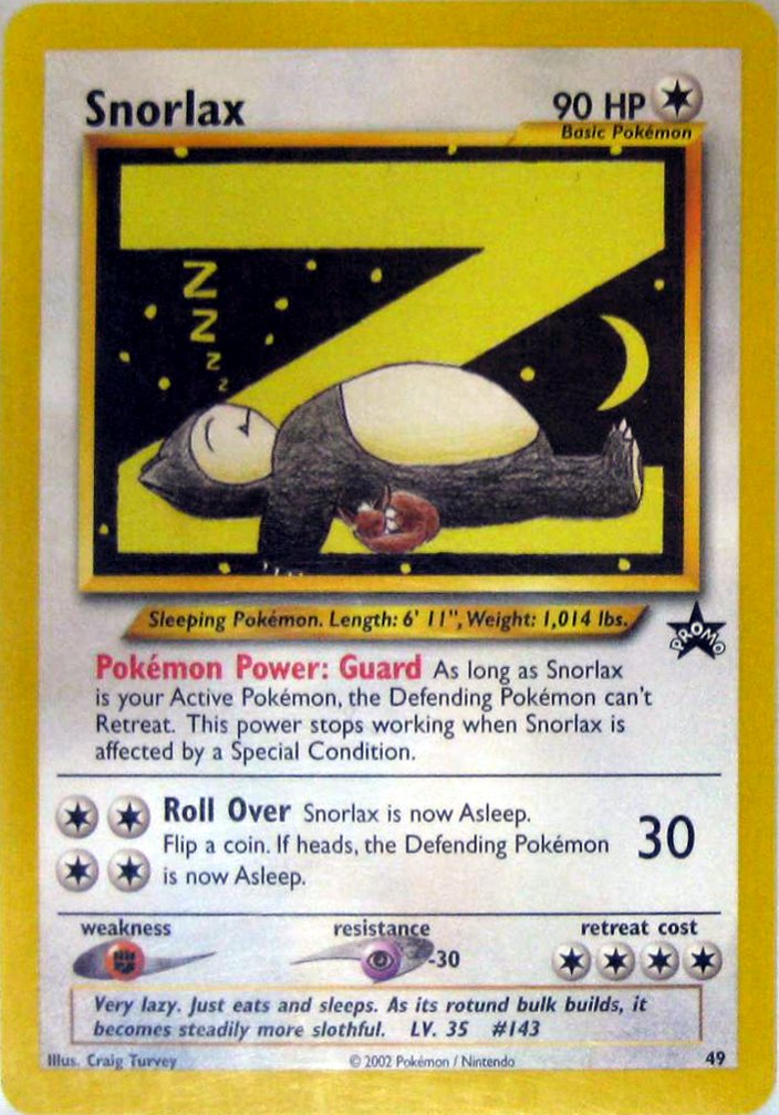 build a bear snorlax card