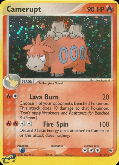 Camerupt Ex Ruby Sapphire 4 Bulbapedia The Community Driven Pokemon Encyclopedia