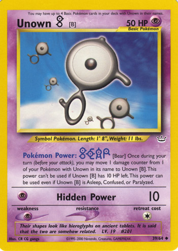 Unown B (Neo Revelation 39) - Bulbapedia, The Community-driven Pokémon ...