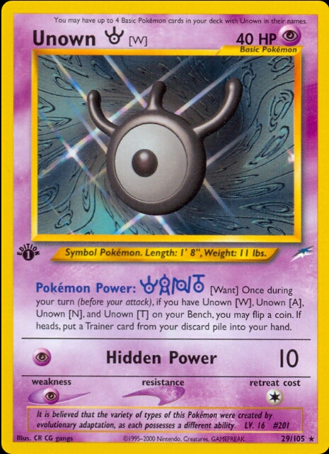 unown neo destiny card pokemon cards serebii weakness pokémon tcg bulbapedia n4 whatnot crystal rare pkmncards names