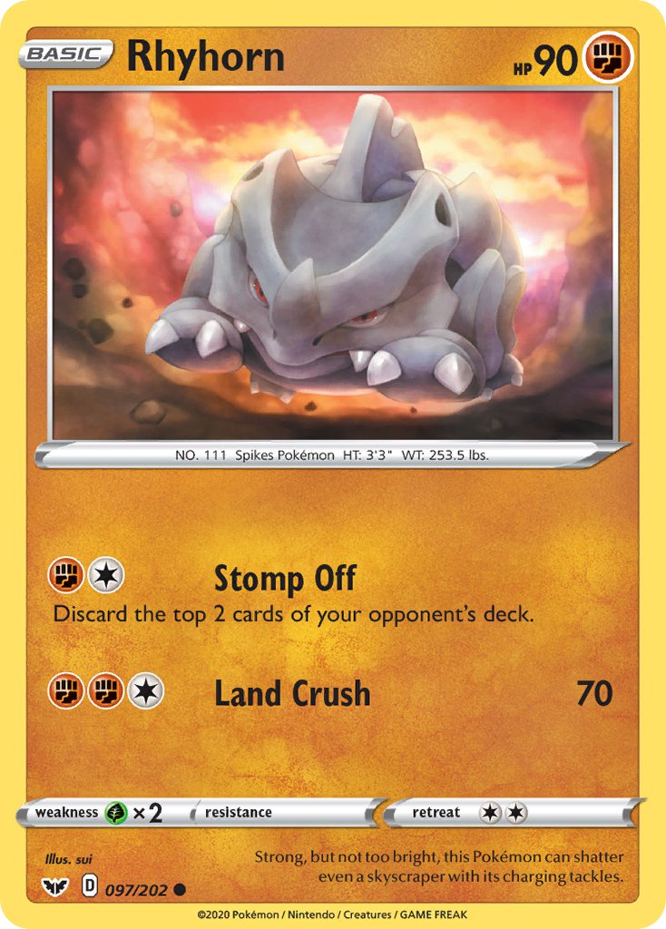 Rhyhorn Sword Shield 97 Bulbapedia The Community Driven Pokemon Encyclopedia