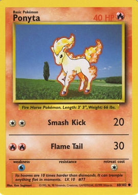 Ponyta (Base Set 60) - Bulbapedia, The Community-driven Pokémon ...