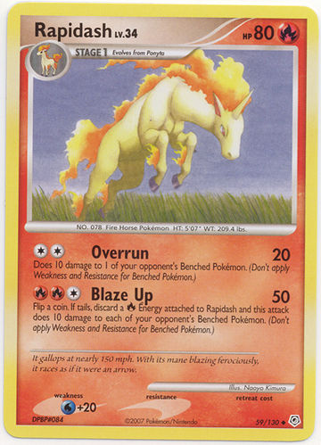 Rapidash (Diamond & Pearl 59) - Bulbapedia, The Community-driven ...